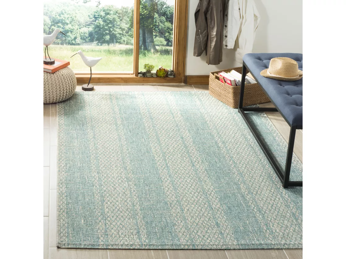 Tapis Light Grey & Aqua 122 X 170 cm - Rafal