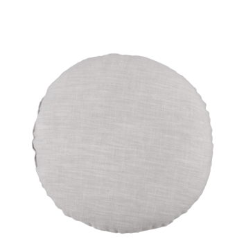 Sierkussen rond schelp beige - h10xd45cm