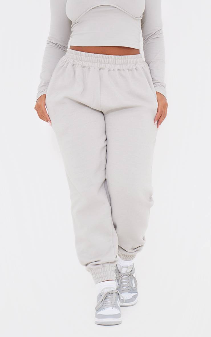 Gris Cendré Joggers Shape Taille Haute À Revers