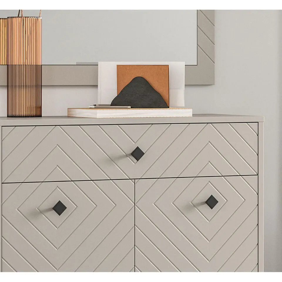 Hioshop Notes schoenenkast 2 deuren mat beige