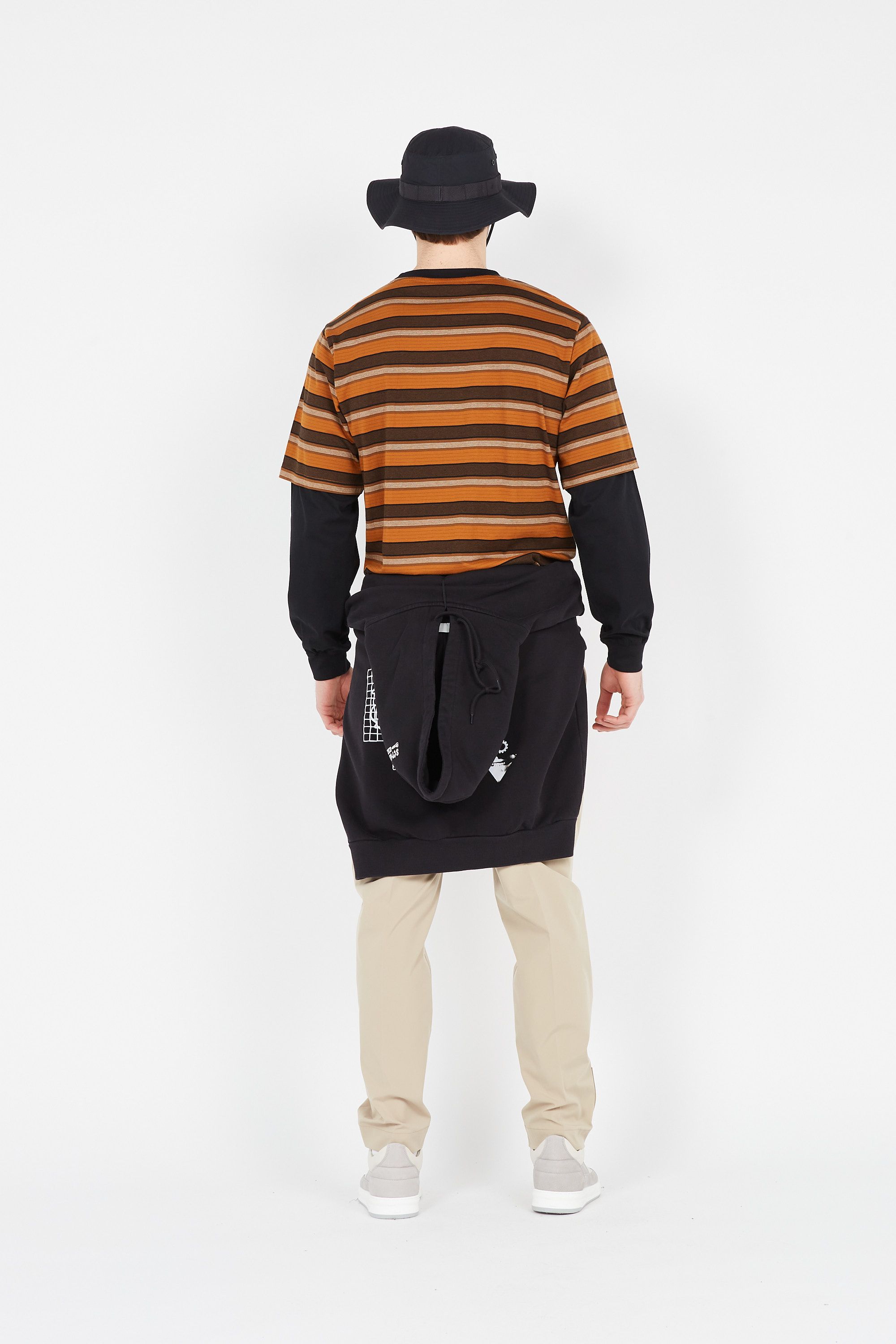 WASTED T-shirt AGE STRIPES Marron