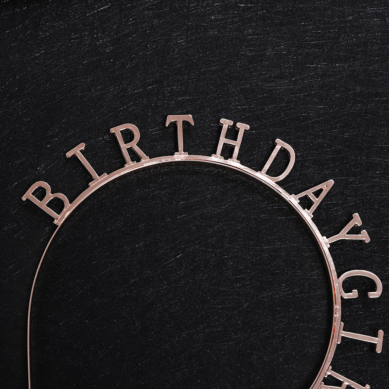 Party Haarreif Birthday Girl für Geburtstage - Roségold