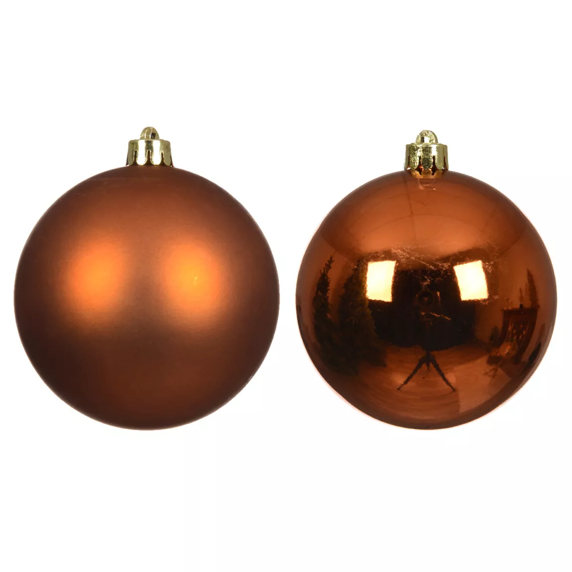 Lot de 4 boules de Noël (D100 mm) Alpine Citrouille