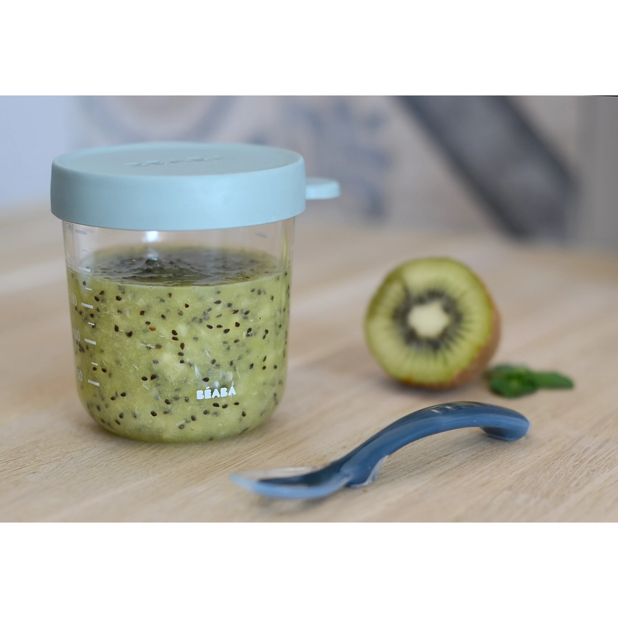BEABA® Portionsbehälter aus Glas 250 ml Eucalyptus grün