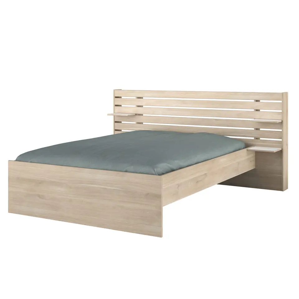 Bed Evi - eikenkleur - 140x200 cm