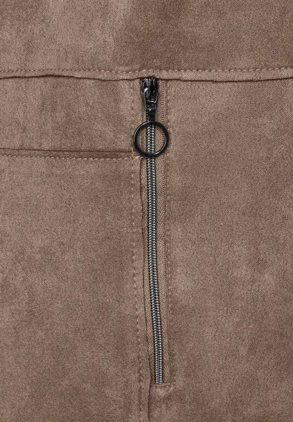 Velours Kleid - nougat mocca