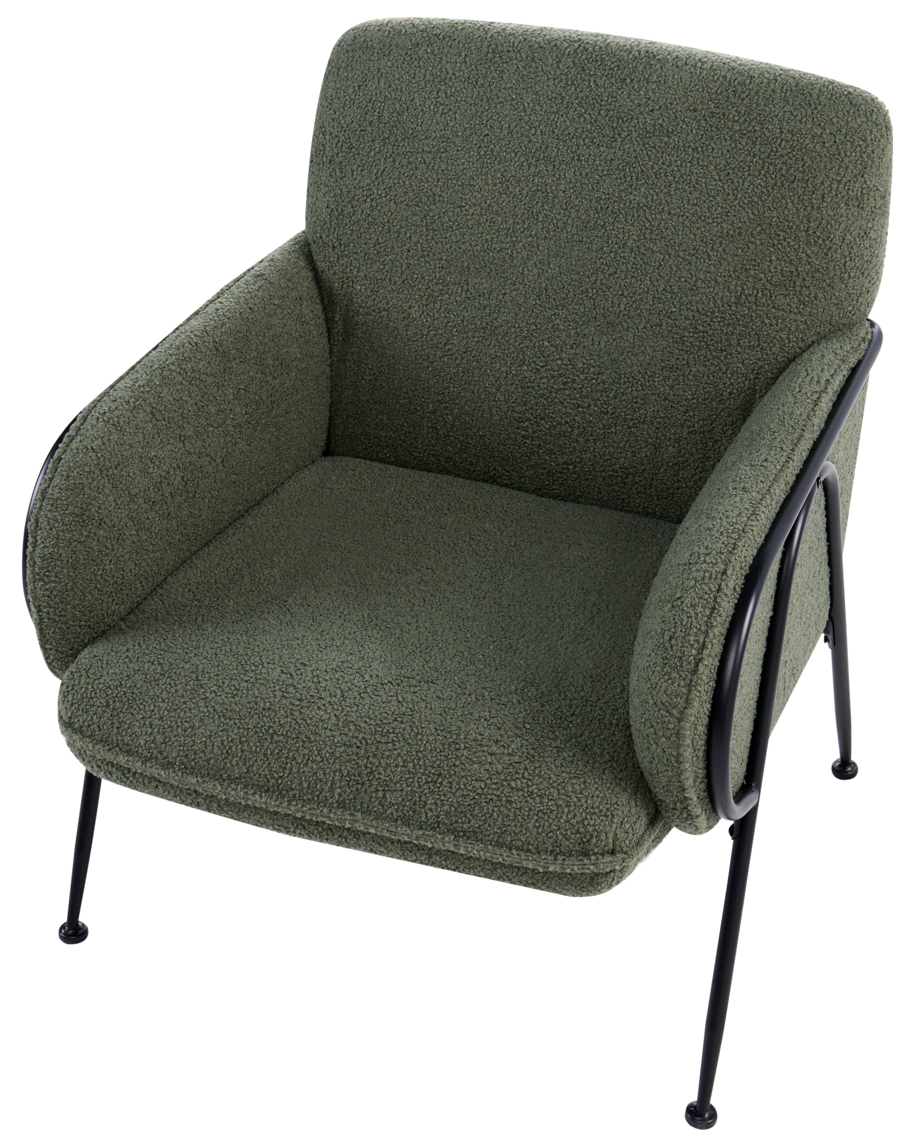 Fauteuil TRYSNES Bouclé Groen