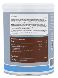 Mattisson HealthStyle Magnesium Citraat Poeder 200GR