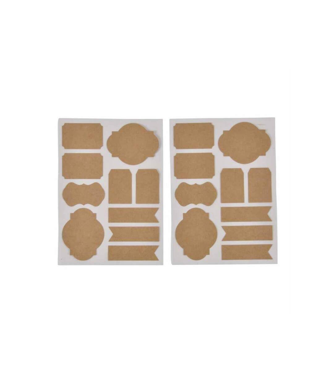 Paris Prix - Lot De 20 Stickers craft 13x18cm Naturel