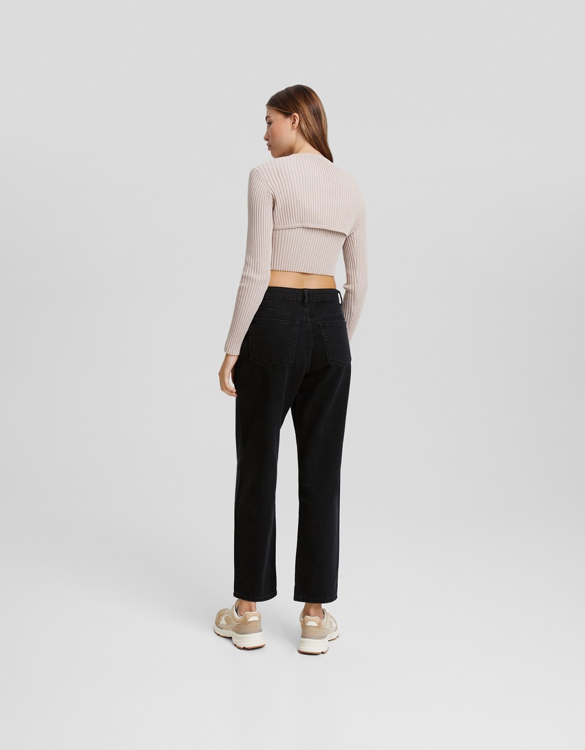 calça jeans de mãe