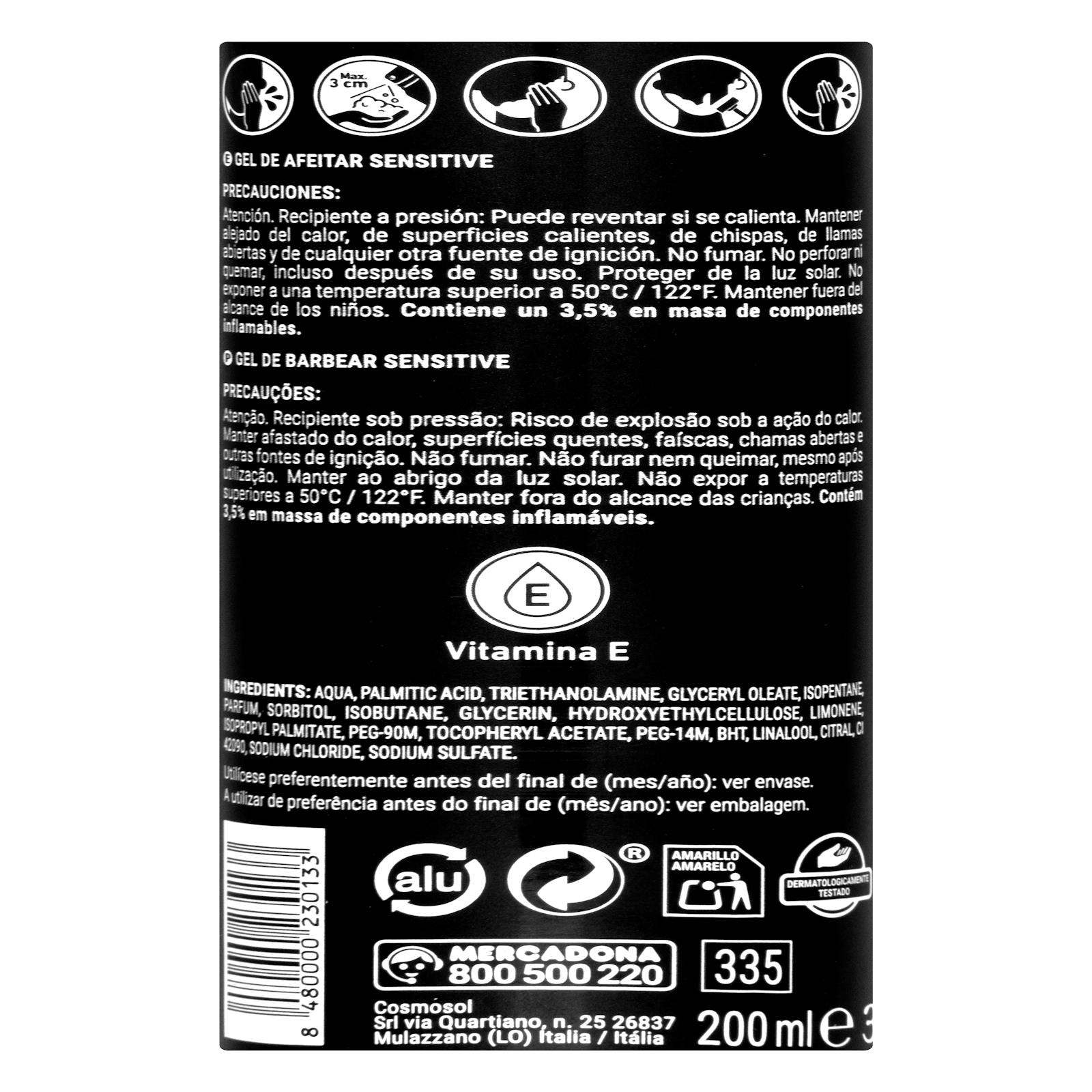 Gel de rasage Deliplus Sensitive