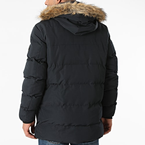 Parka Capuche Fourrure Shaw Noir