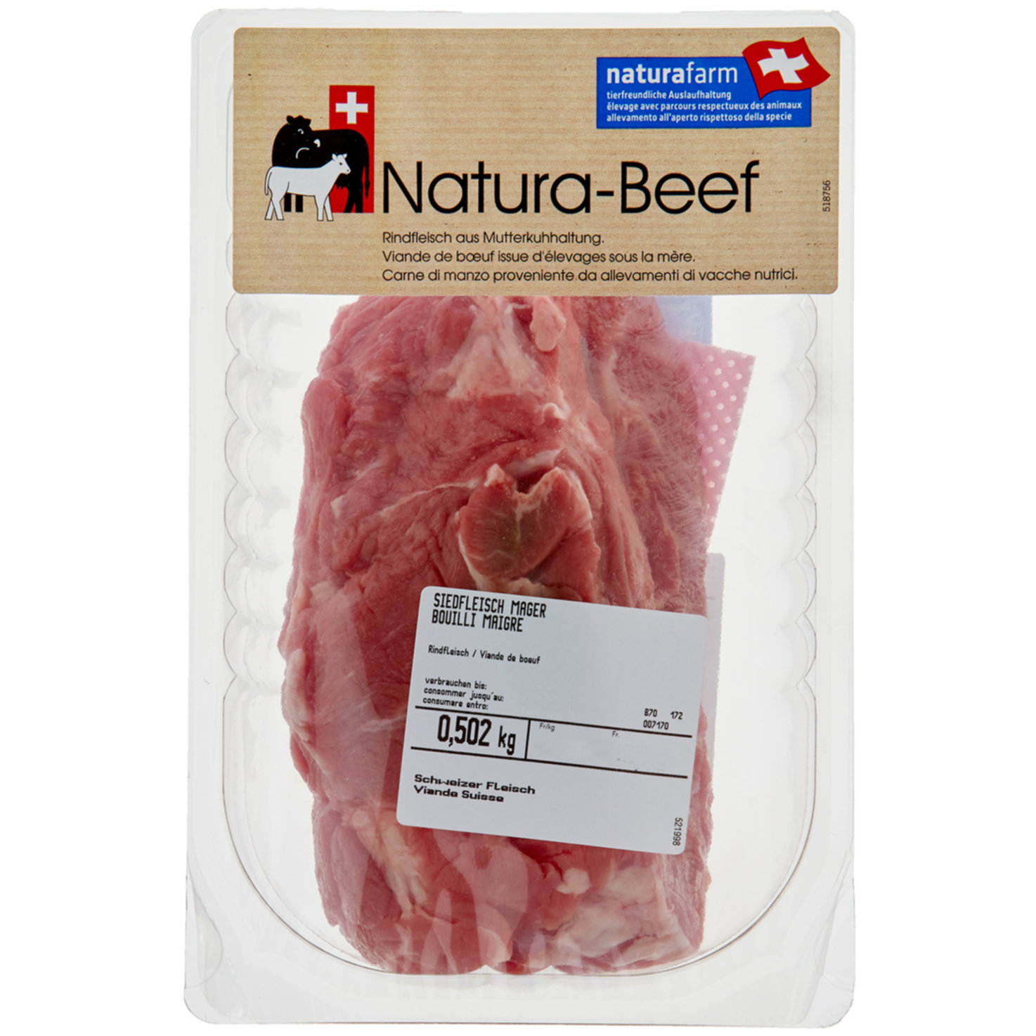 Naturafarm Natura-Beef Siedfleisch, mager ca. 500g