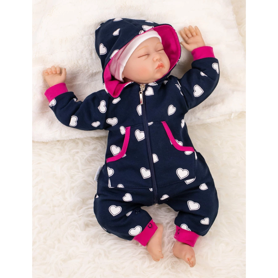Baby Sweets Overall Lieblingsstücke Herzen pink dunkelblau