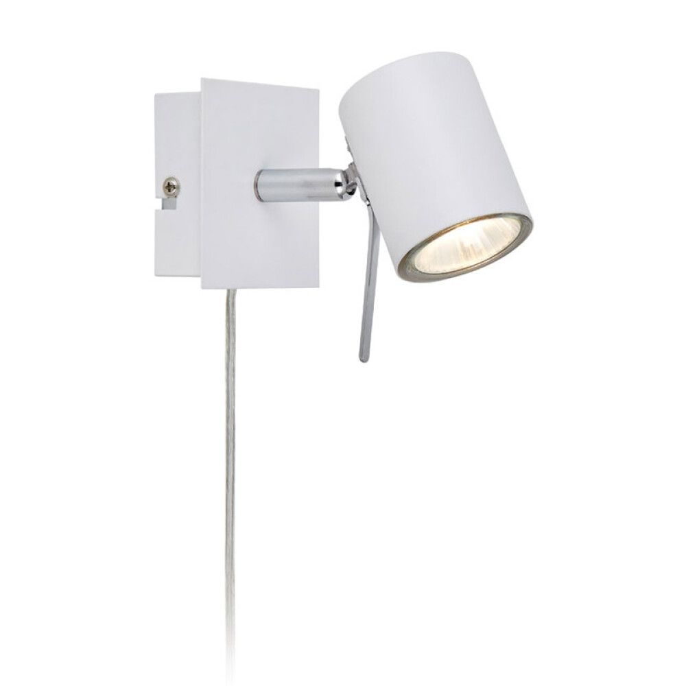 VEGGLAMPE MARKSLÖJD HYSSNA HVIT LED