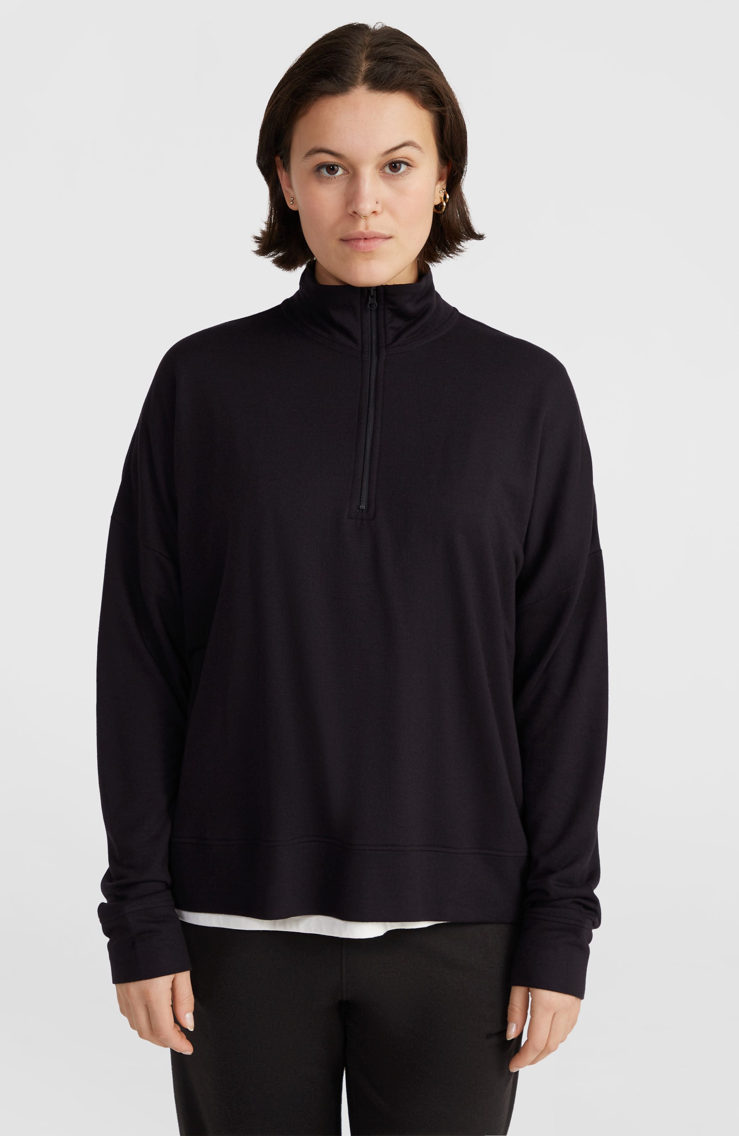 Sweater met halve rits