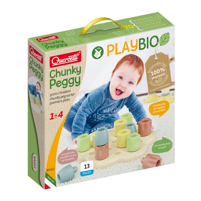 Quercetti - Steckspiel Chunky Peggy - 13 Teile