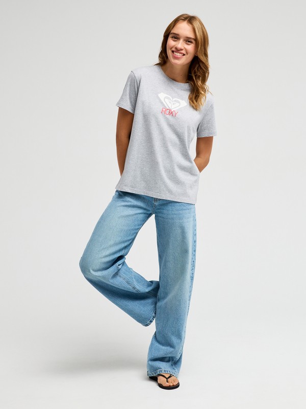 Ocean Road Art T-shirt à manches courtes Gris Femme
