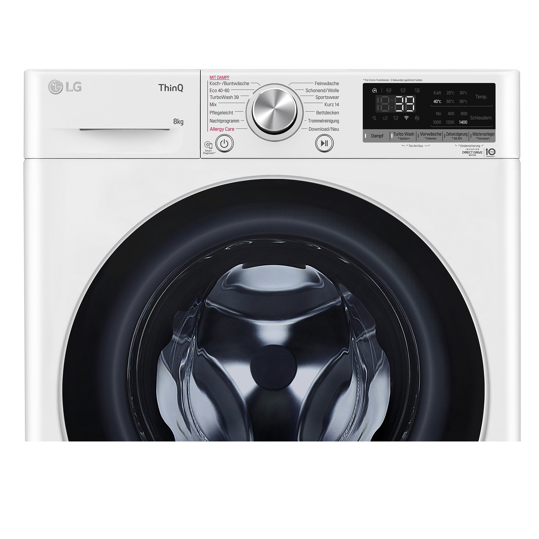 LG Waschmaschine F4WV708P1E - 8 kg - 1360 U/min - A