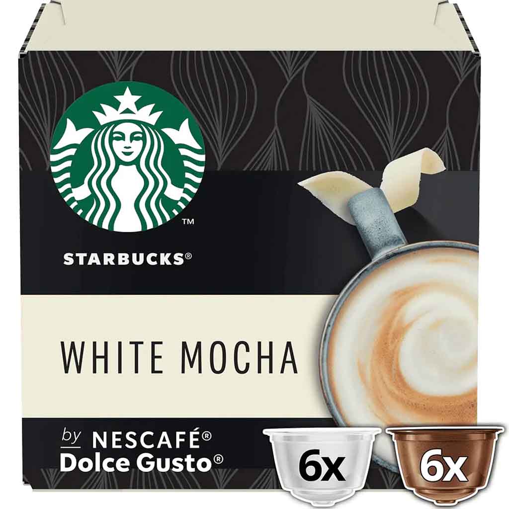 Starbucks Dolce Gusto Kapseln White Mocha 6 Tassen 123g MHD:30.6.25