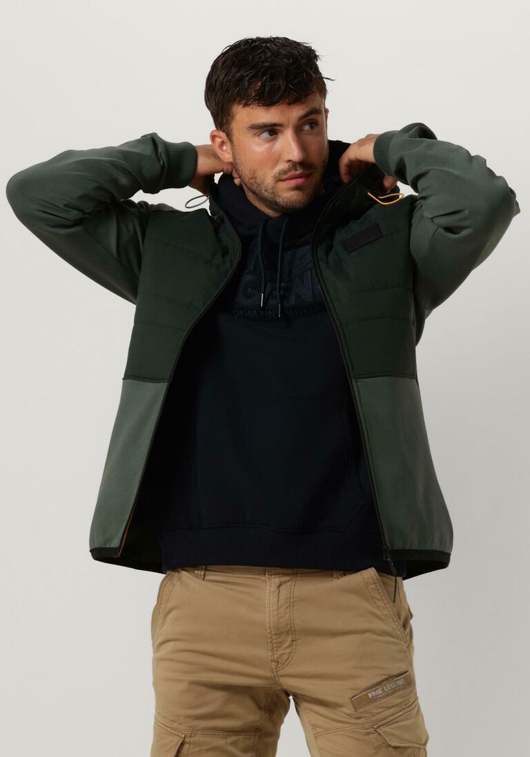 PME LEGEND groene pme legend vest hooded jacket padded nylon mix