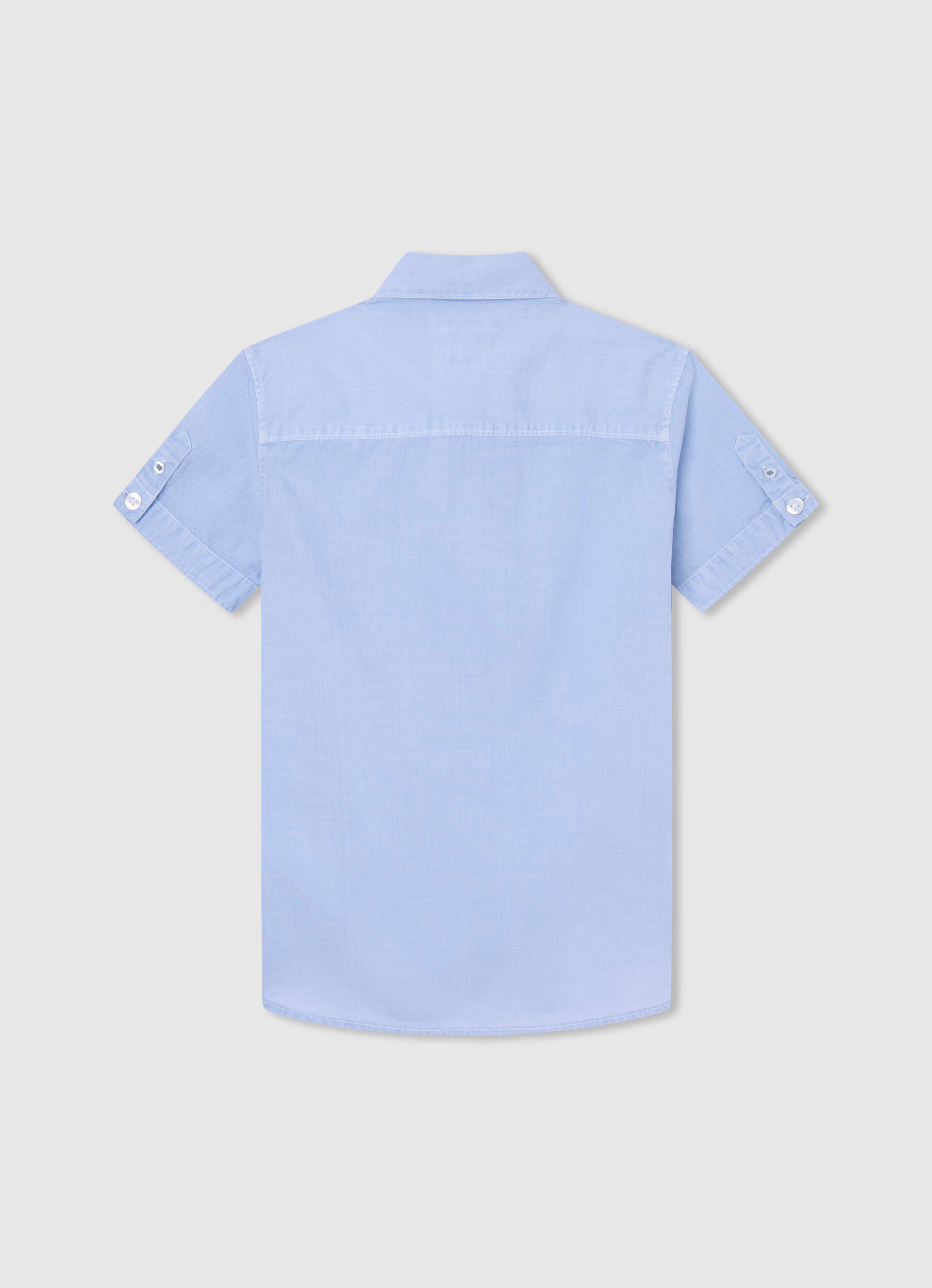 CAMISA MISTERTON DE MANGA CURTA - azul claro