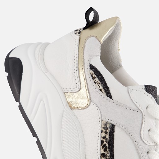 PS Poelman Sneakers wit Leer