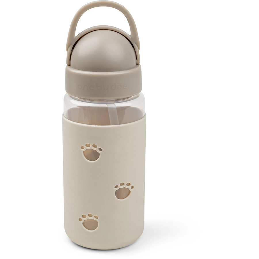 Done by Deer™ Trinkflasche Easy-grip mit Strohhalm, Elphee Sand
