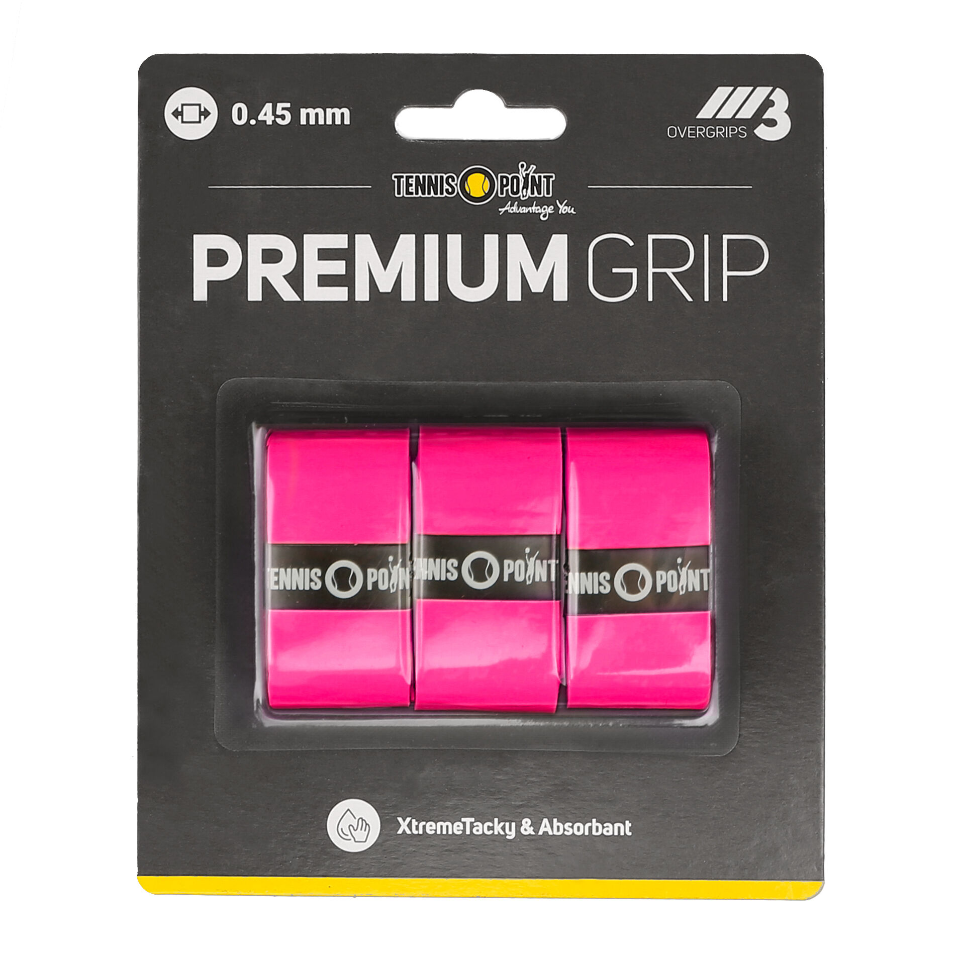 Tennis-Point Premium Grip Pack De 3 - Pink