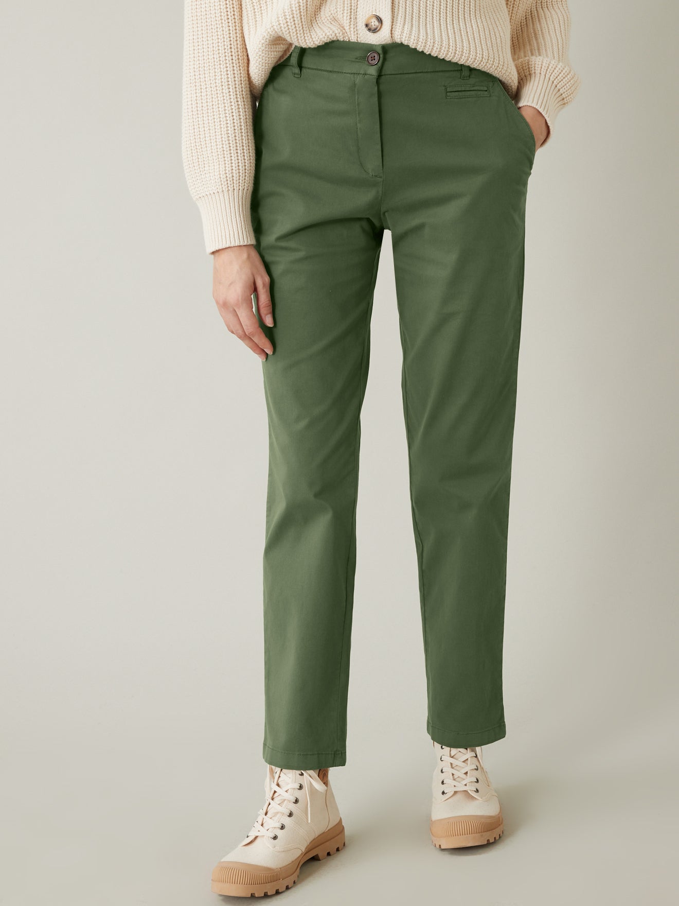 Chino coton stretch femme