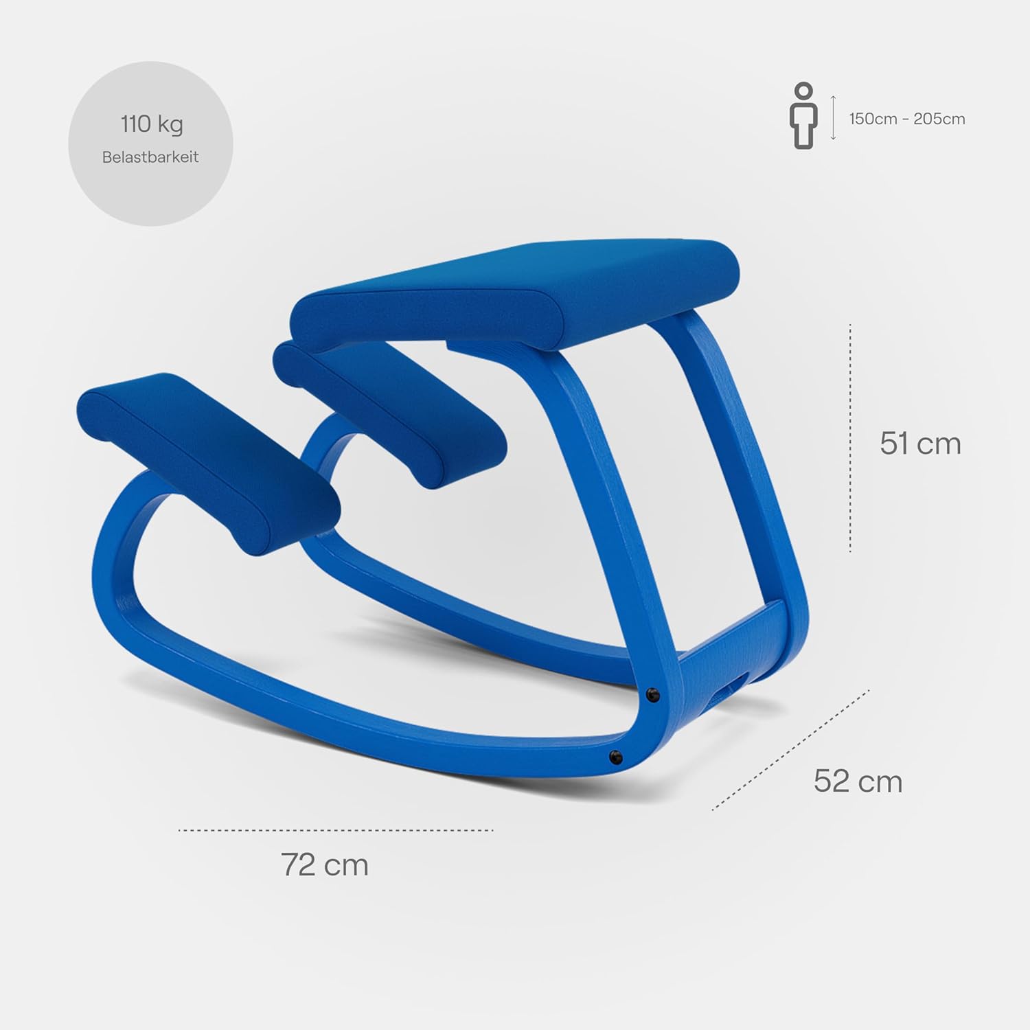Varier Variable Balans Ergonomischer Stuhl Monochrome Marine Bewegung Haltung Buero Home Office Lernen 10 Jahre Qualitaetsgarantie