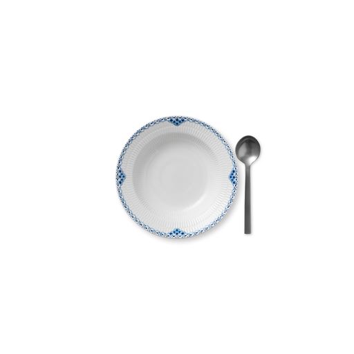 Royal Copenhagen Prinsesse Dyb Tallerken, Hvid, Ø21 cm