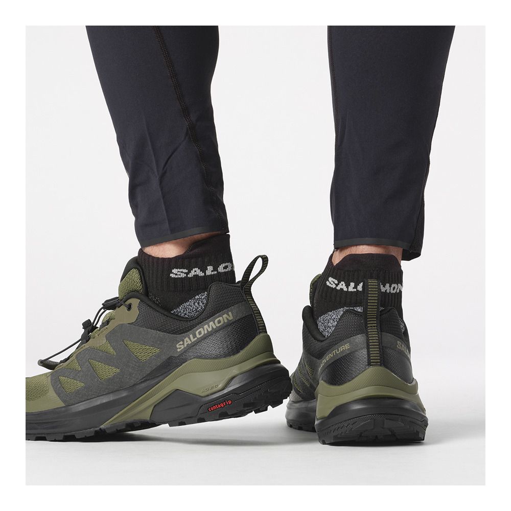 Salomon X-ADVENTURE - Chaussures trail Homme olive night/black/peat
