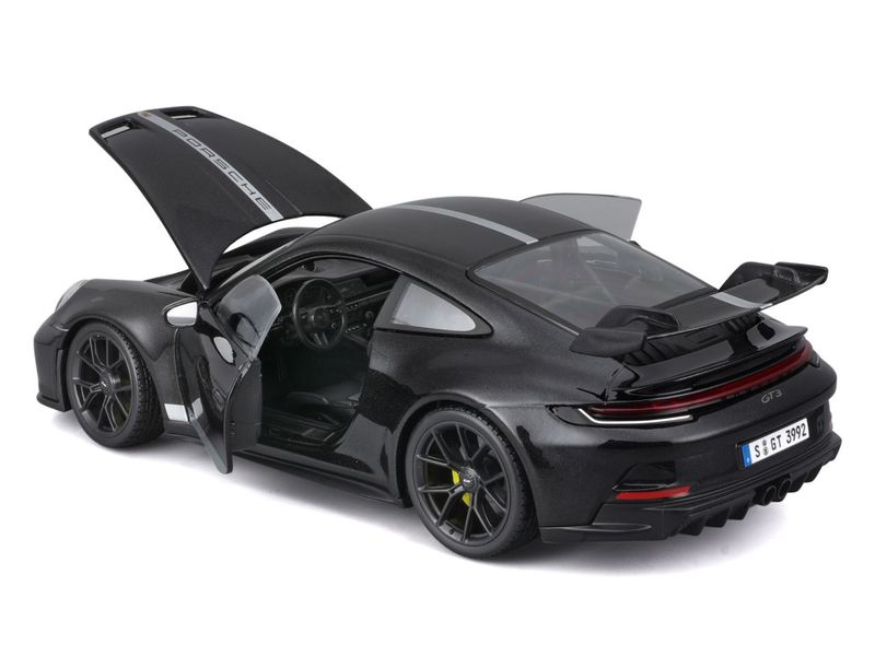 Maisto Sportwagen Porsche 911 GT3 2022 1:18, Schwarz Sammlermodell im Massstab 1:18