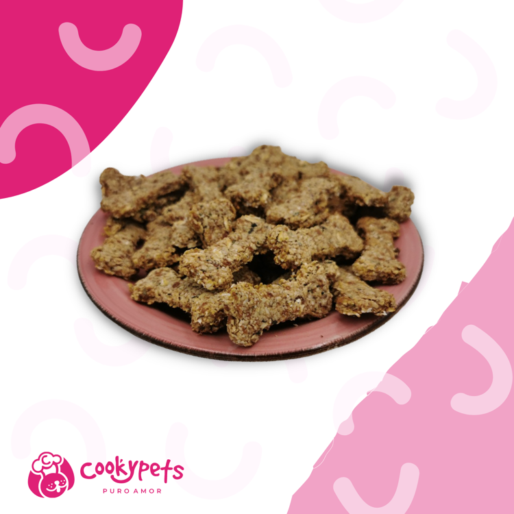 Biscoitos caseiros de morango e coco para cães. Receitas para fazer em casa. COOKYPETS