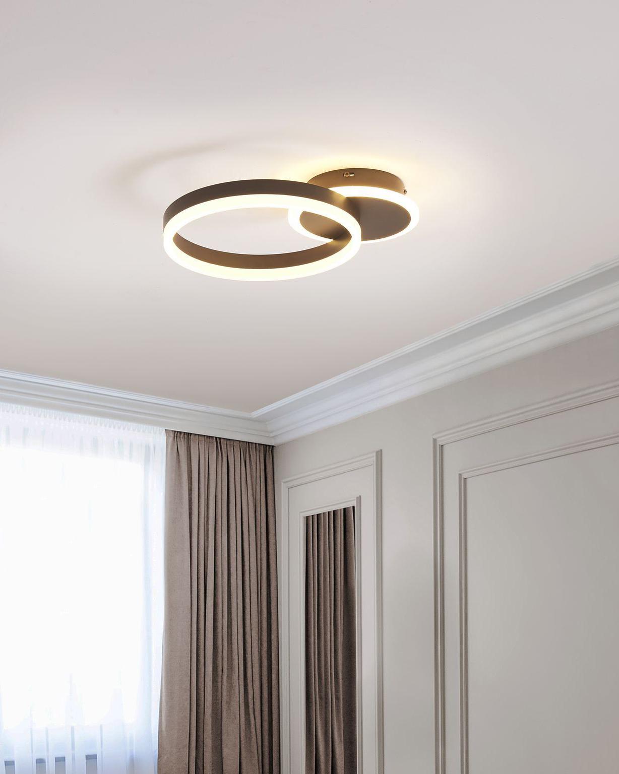 LED plafondlamp GLYDE Metaal Donkerbruin