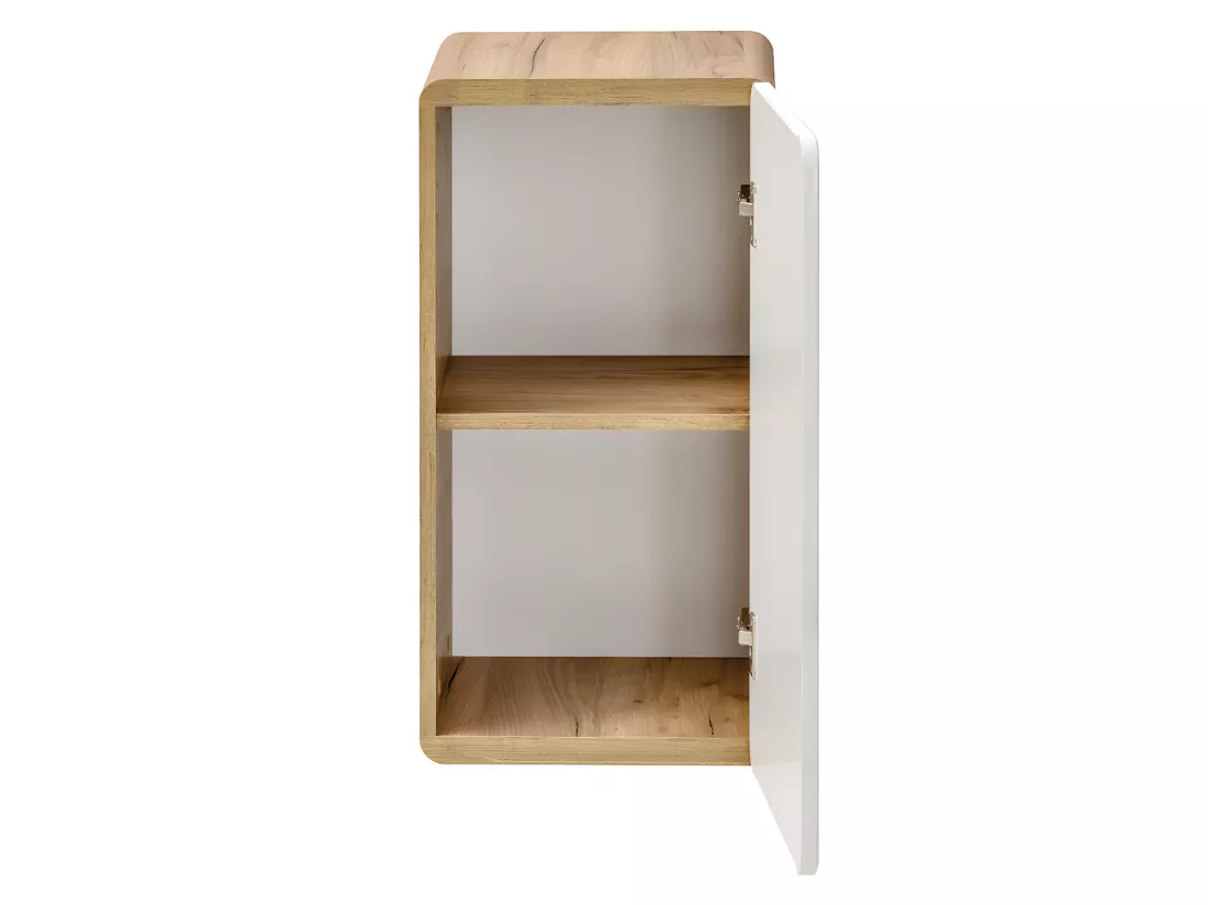 Colonne de salle de bain coloris naturel et blanc - L32 x l35 x H68 cm - ARUBA