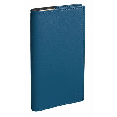 Agenda Soho Italsept spiralé avec répertoire - 1 semaine sur 2 pages - 8,8 x 17 cm - bleu acier - Quo Vadis