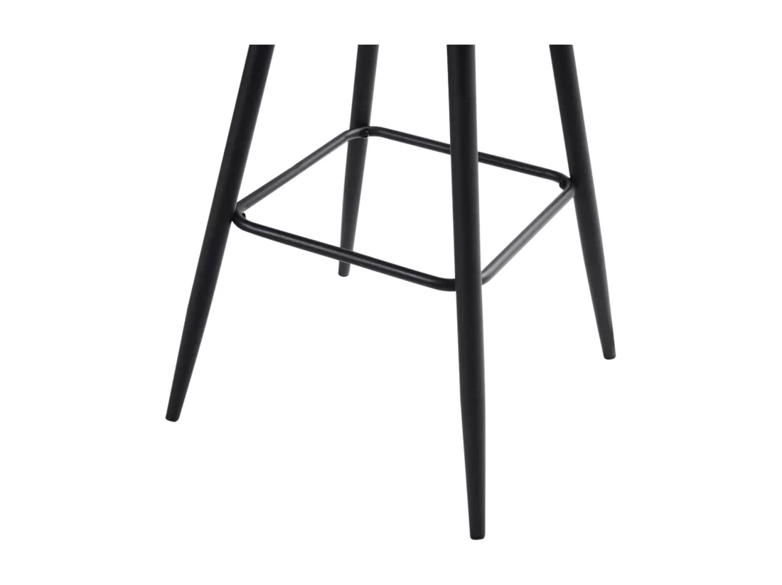 Lot de 2 chaises de bar CASMALIA Bouclé Blanc cassé