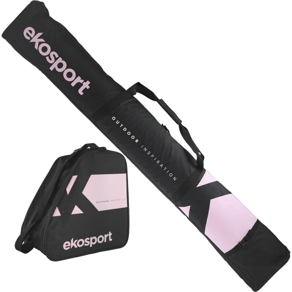 SFS417_Housse ski EKOSPORT EKOSPORT SKI BAG 180 CM TAUPE 24 + EKOSPORT BOOT BAG TAUPE 24