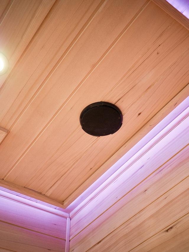 Infrarot-Gesundheitskabine für Zuhause, mit Ambientebeleuchtung und Bluetooth Radio, Größe M, 120 x 105 cm