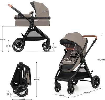 Kinderkraft ESME 2-in-1 Duovogn, Sand Beige