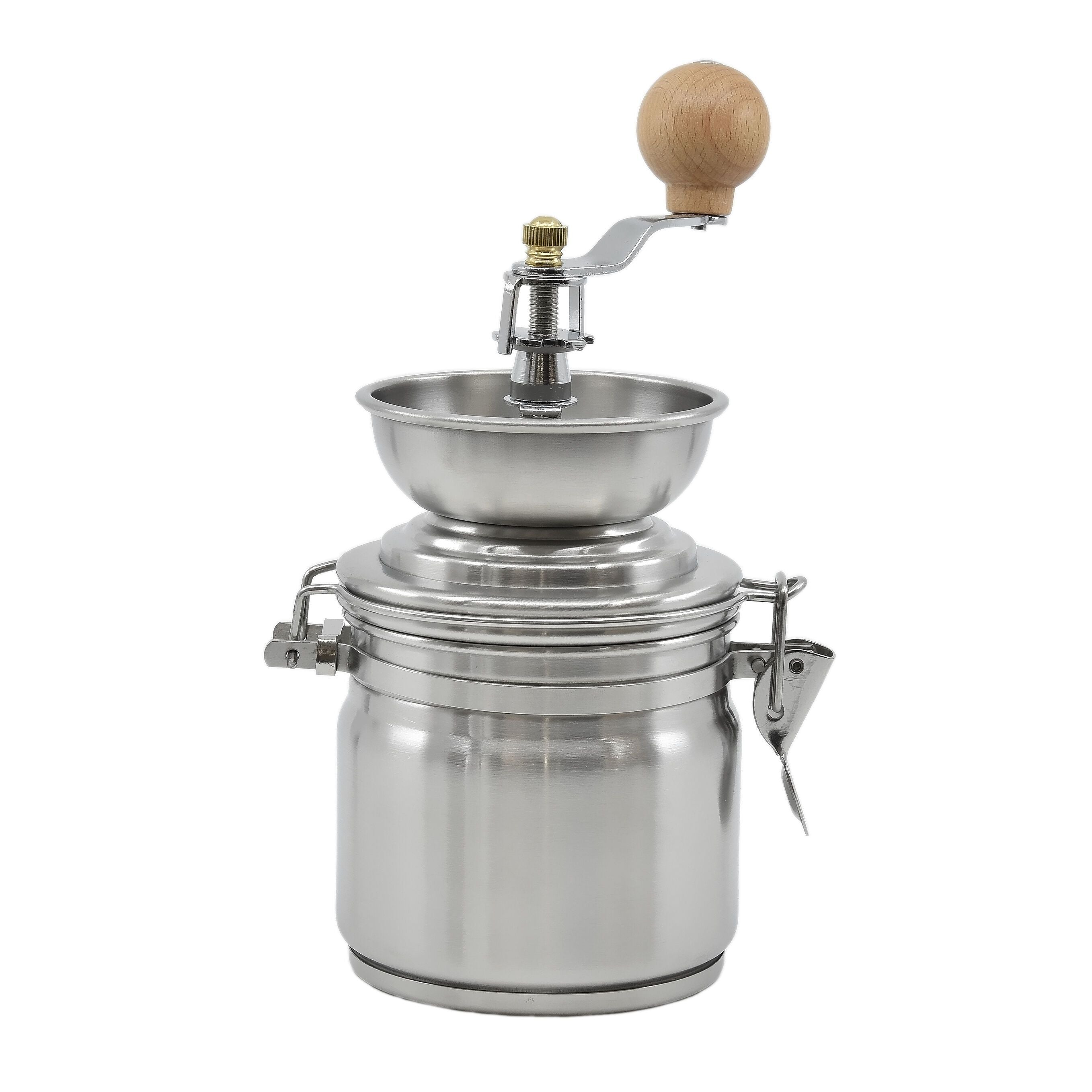 CAFINA KAFFEEMUEHLE EDELSTAHL/HOLZ - Silber / B: 13.5 cm x T: 10.0 cm x H: 23.0 cm