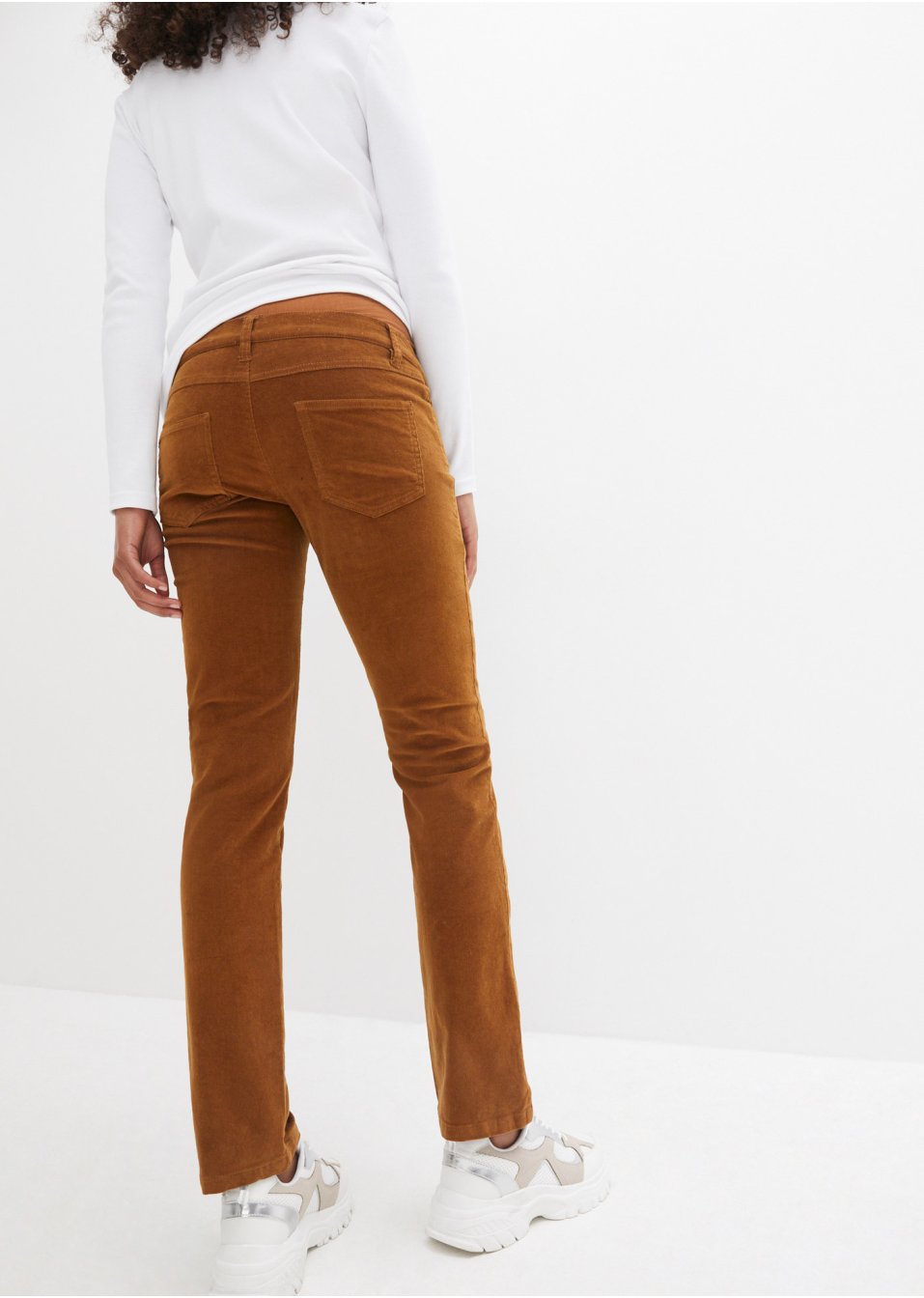 Pantalon de grossesse en velours côtelé extensible