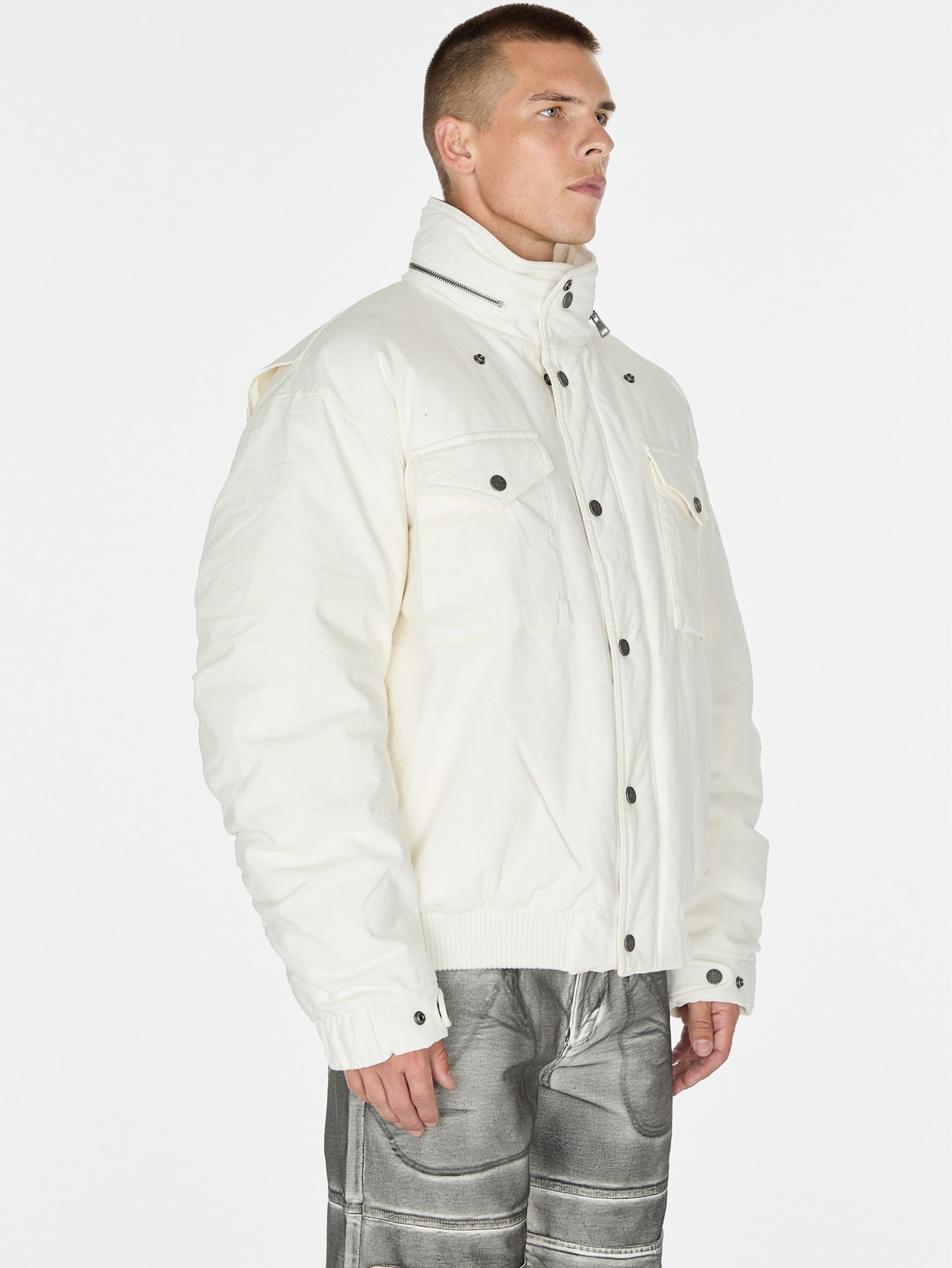 Jaqueta parka de algodão ripstop