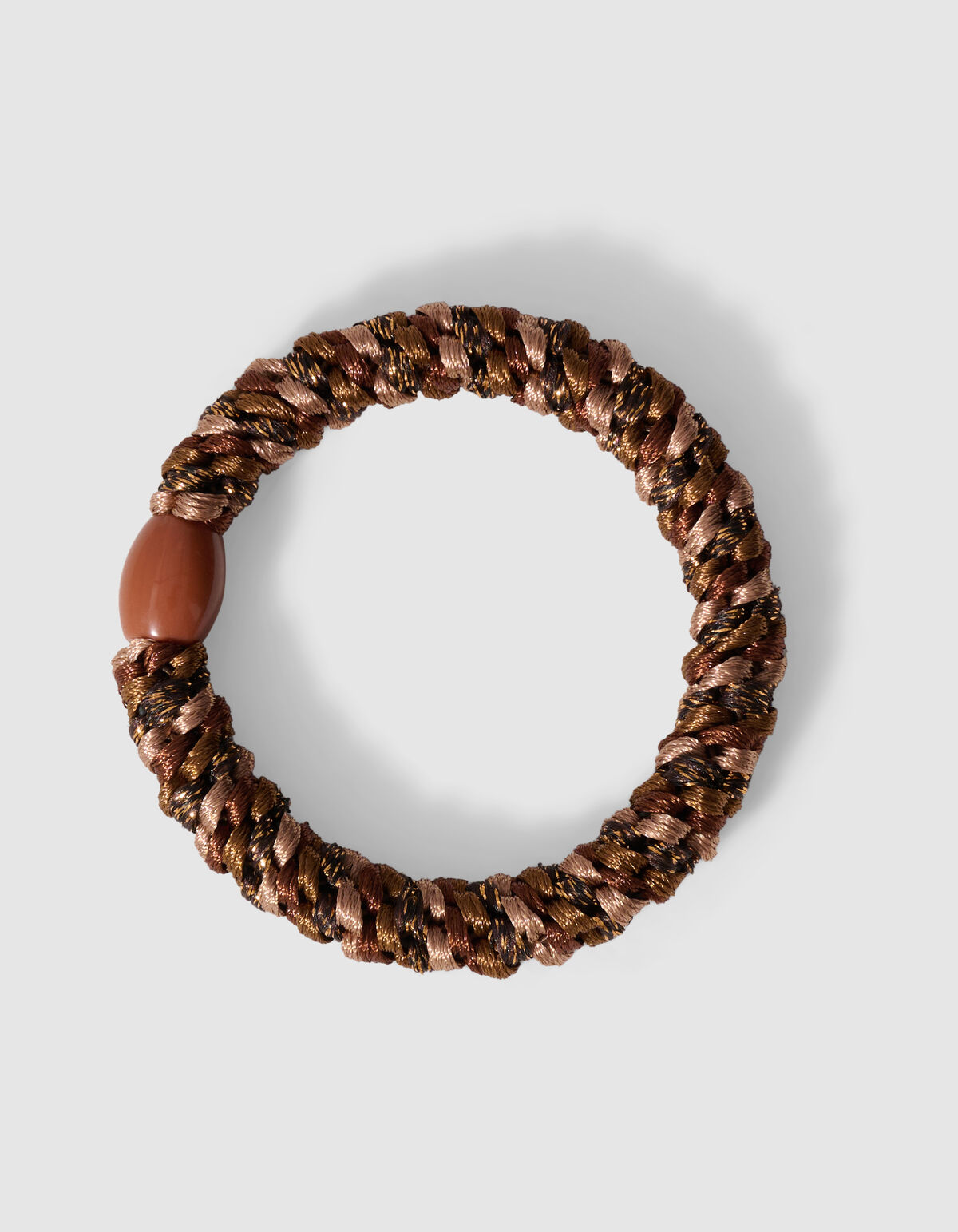 Lurex Haarelastiek Donkerbruin