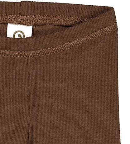 M?Slå Leggings - Rib - Cozy Me Plain - Bark
