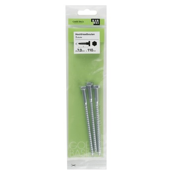 KARWEI houtdraadbout M7x110 mm 3 stuks