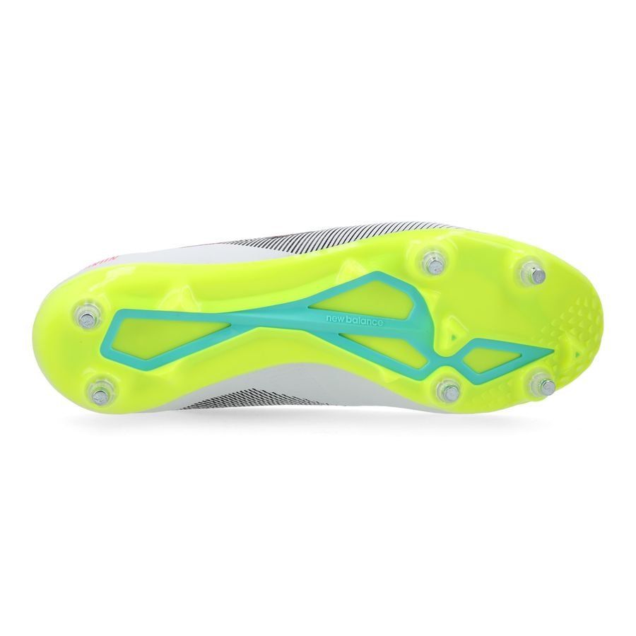 New Balance Furon V7 Destroy SG - Blanc/Violet/Jaune Fluo