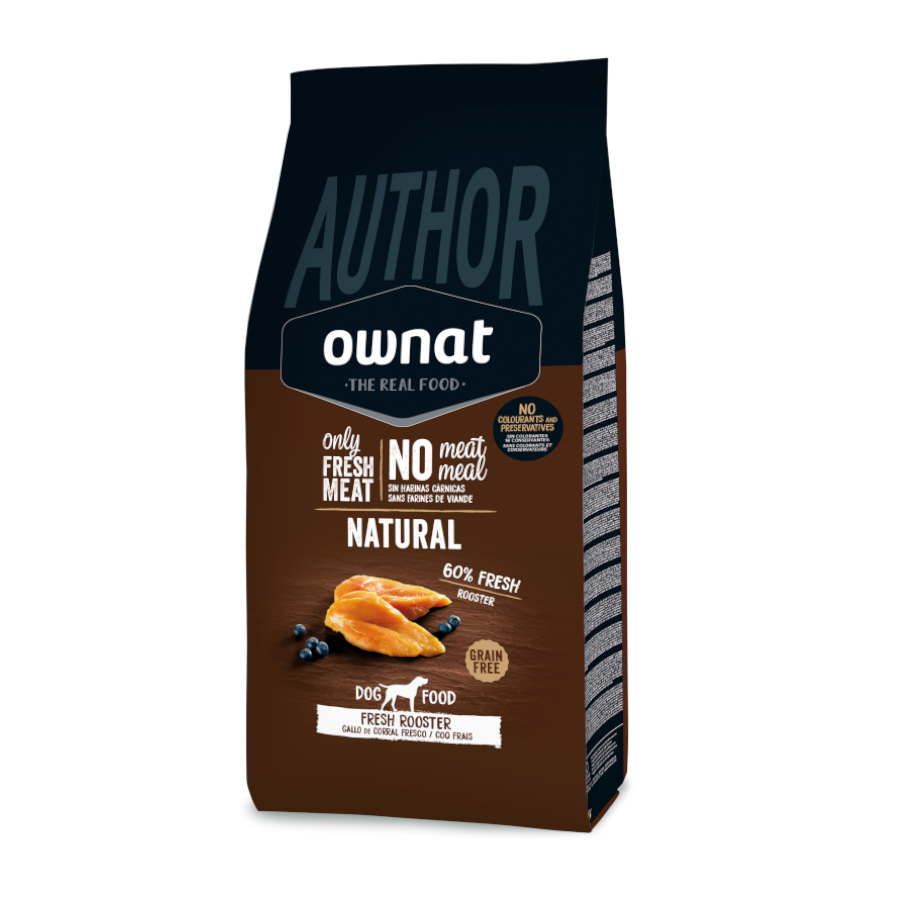 Ração Ownat Author Natural Free-Range Rooster para Cães